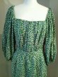 画像3: ♡Rental Dress YVES SAINT LAURENT(イヴサンローラン）70'sヴィンテージグリーンプリントシルクドレス (3)