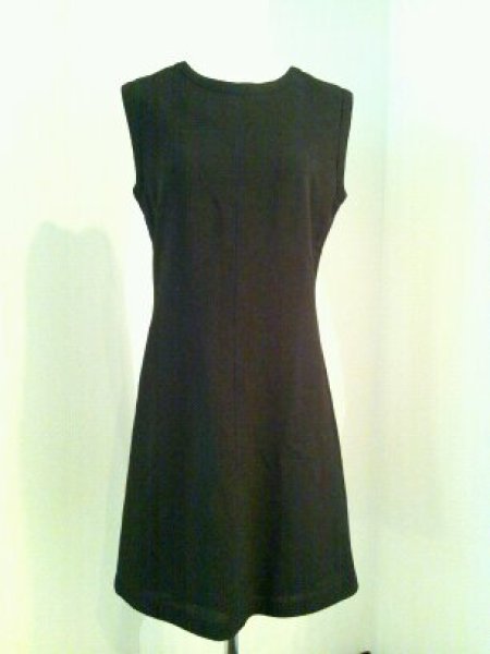 画像1: ♡Rental Dress YVES SAINT LAURENT(イヴサンローラン）ヴィンテージブラックバックレースアップノースリーブミニドレス (1)