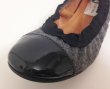 画像3: LANVIN(ランバン)グレーウール×ブラックパテントバレエシューズ36 (3)