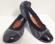 画像1: LANVIN(ランバン)グレーウール×ブラックパテントバレエシューズ36 (1)