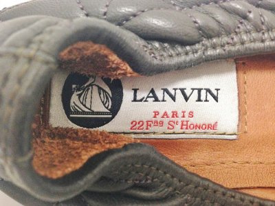 画像2: LANVIN(ランバン)ブラウンキルティングレザーメタルリボン付きバレエシューズ37