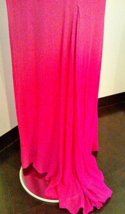 画像3: ♡Rental Dress UNGARO FUCHSIA(ウンガロフューシャ)フューシャピンクシルクイブニングドレス