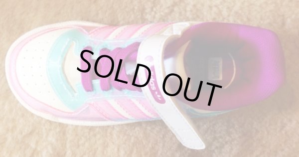 画像4: adidas(アディダス)ホワイト×パープル×ピンクFORUM LO XL EL IキッズスニーカーUS7K (4)