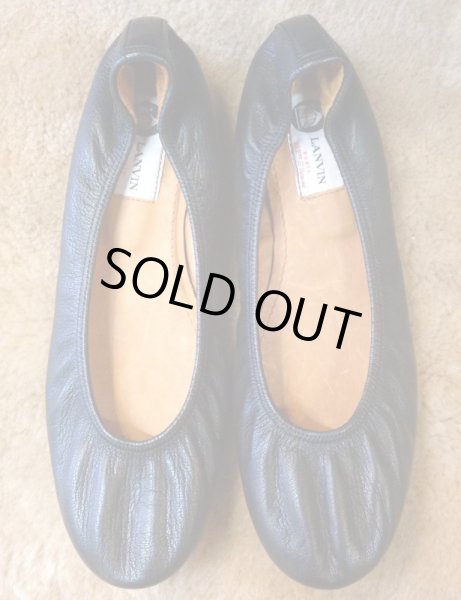 画像2: LANVIN(ランバン)ブラックレザーバレエシューズ39 1/2 (2)