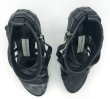 画像15: CAMILLA SKOVGAARD(カミーラスコフガード)ブラックレザーアンクルストラップシャークソールブーティーサンダルHanging strings stiletto sandal Nappa37 (15)