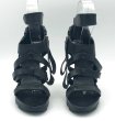 画像9: CAMILLA SKOVGAARD(カミーラスコフガード)ブラックレザーアンクルストラップシャークソールブーティーサンダルHanging strings stiletto sandal Nappa37 (9)
