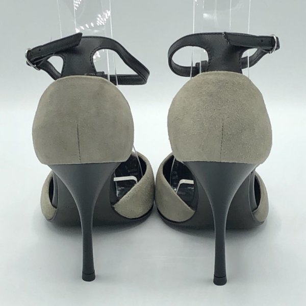 画像10: GIUSEPPE ZANOTTI DESIGN(ジュゼッペザノッティデザイン)グレースエード×ブラックレザーTストラップパンプス DIRTY 100 S.BACK/SC BIREL37 (10)