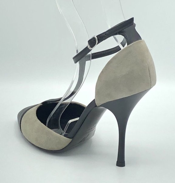 画像5: GIUSEPPE ZANOTTI DESIGN(ジュゼッペザノッティデザイン)グレースエード×ブラックレザーTストラップパンプス DIRTY 100 S.BACK/SC BIREL37 (5)