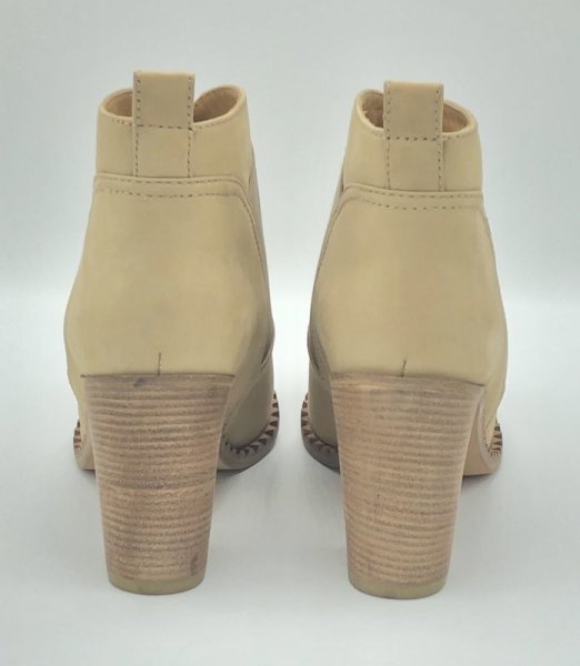 画像10: MARC BY MARC JACOBS（マークバイマークジェイコブス)ベージュヌバックスエード×グレーサイドゴアブーティー37 (10)