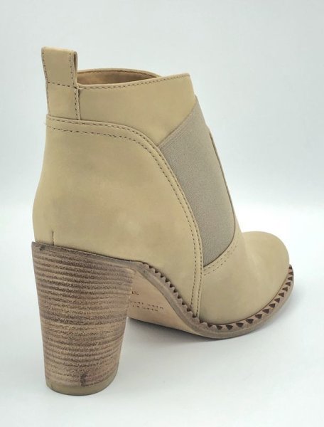 画像6: MARC BY MARC JACOBS（マークバイマークジェイコブス)ベージュヌバックスエード×グレーサイドゴアブーティー37 (6)