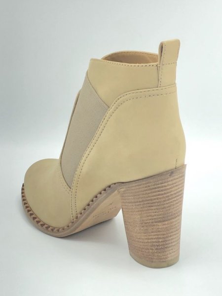 画像5: MARC BY MARC JACOBS（マークバイマークジェイコブス)ベージュヌバックスエード×グレーサイドゴアブーティー37 (5)