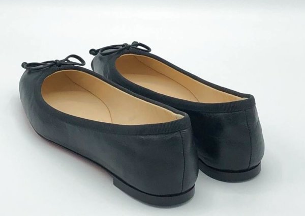 画像13: Christian Louboutin(クリスチャンルブタン)クリスチャンルブタンリボン付きブラックレザーバレエシューズ34 1/2 (13)