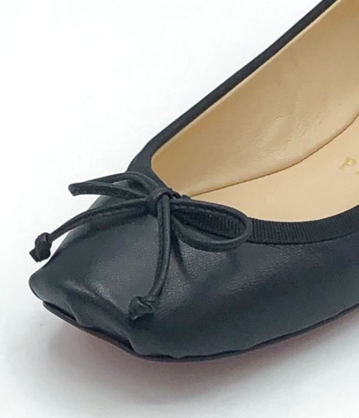 画像7: Christian Louboutin(クリスチャンルブタン)クリスチャンルブタンリボン付きブラックレザーバレエシューズ34 1/2 (7)