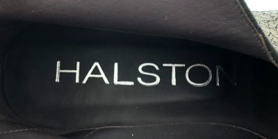 画像3: HALSTON(ホルストン)メタリックブロンズゴールドクラッシュレザープラットフォームショートブーツ37