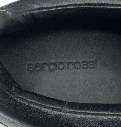 画像2: SERGIO ROSSI(セルジオロッシ)ブラックレザーベルクロスニーカー9