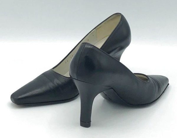 画像16: OLD FERRAGAMO(オールドフェラガモ) ブラックレザーパンプス 4C (16)