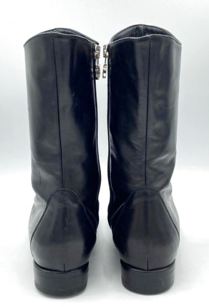画像10: OLD FERRAGAMO(オールドフェラガモ)  ブラックレザーハーフブーツ 5C (10)
