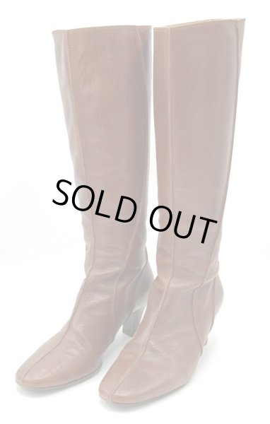 画像11: OLD FERRAGAMO(オールドフェラガモ) ブラウンレザーロングブーツ 6D (11)