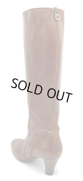 画像5: OLD FERRAGAMO(オールドフェラガモ) ブラウンレザーロングブーツ 6D (5)