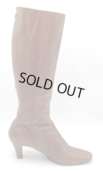 画像4: OLD FERRAGAMO(オールドフェラガモ) ブラウンレザーロングブーツ 6D (4)