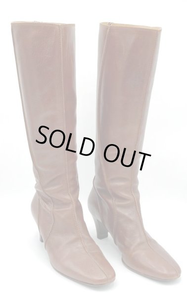 画像12: OLD FERRAGAMO(オールドフェラガモ) ブラウンレザーロングブーツ 6D (12)