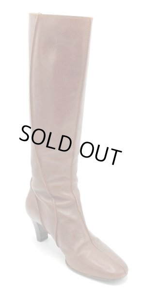 画像2: OLD FERRAGAMO(オールドフェラガモ) ブラウンレザーロングブーツ 6D (2)