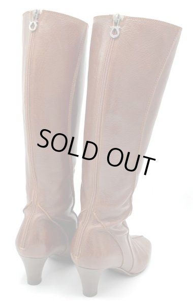 画像14: OLD FERRAGAMO(オールドフェラガモ) ブラウンレザーロングブーツ 6D (14)