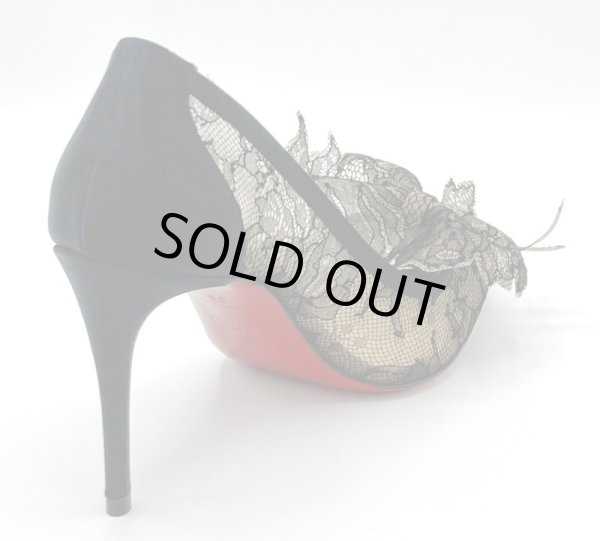 画像6: Christian Louboutin(クリスチャンルブタン)ブラックレース×ビッグリボンパンプスDELIKATISSIMA 35 (6)