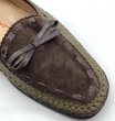 画像8: OLD FERRAGAMO(オールドフェラガモ) ブラウンスエード×グリーンレザーモカシン風ローファー 6 1/2B (8)