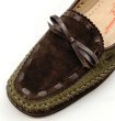 画像7: OLD FERRAGAMO(オールドフェラガモ) ブラウンスエード×グリーンレザーモカシン風ローファー 6 1/2B (7)