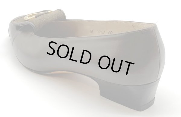 画像7: OLD FERRAGAMO(オールドフェラガモ/ヴィンテージ) グレージュレザー×スエードガンチーニパンプス 5 1/2D (7)