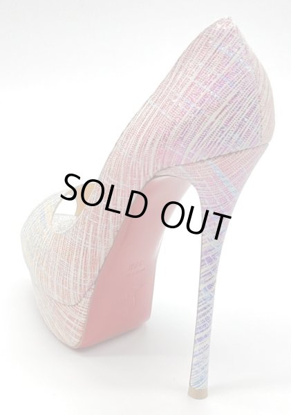 画像5: Christian Louboutin(クリスチャンルブタン) マルチカラーグリッターペイントプラットフォームパンプス 37 1/2 (5)