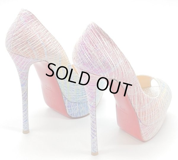 画像12: Christian Louboutin(クリスチャンルブタン) マルチカラーグリッターペイントプラットフォームパンプス 37 1/2 (12)