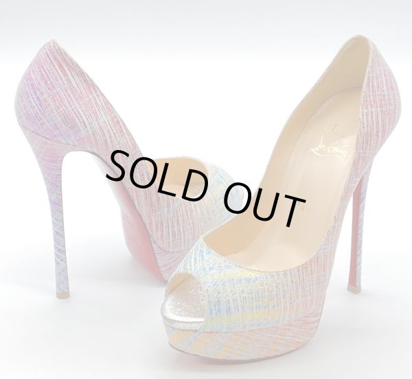 画像15: Christian Louboutin(クリスチャンルブタン) マルチカラーグリッターペイントプラットフォームパンプス 37 1/2 (15)