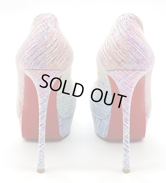 画像8: Christian Louboutin(クリスチャンルブタン) マルチカラーグリッターペイントプラットフォームパンプス 37 1/2 (8)