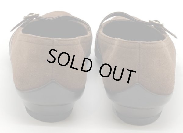 画像10: OLD FERRAGAMO(オールドフェラガモ/ヴィンテージ)ブラウンスエードストラップフラットシューズAUDREY  5 1/2C (10)