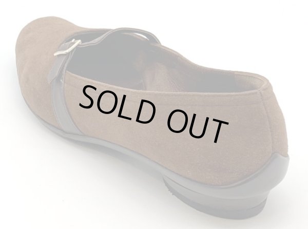 画像5: OLD FERRAGAMO(オールドフェラガモ/ヴィンテージ)ブラウンスエードストラップフラットシューズAUDREY  5 1/2C (5)