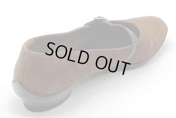 画像6: OLD FERRAGAMO(オールドフェラガモ/ヴィンテージ)ブラウンスエードストラップフラットシューズAUDREY  5 1/2C (6)