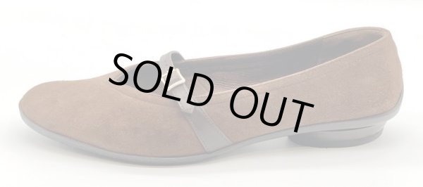 画像3: OLD FERRAGAMO(オールドフェラガモ/ヴィンテージ)ブラウンスエードストラップフラットシューズAUDREY  5 1/2C (3)