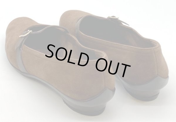 画像13: OLD FERRAGAMO(オールドフェラガモ/ヴィンテージ)ブラウンスエードストラップフラットシューズAUDREY  5 1/2C (13)