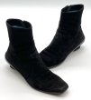 画像16: OLD FERRAGAMO(オールドフェラガモ) ブラックスエードガンチーニ刺繍ショートブーツ 5B (16)