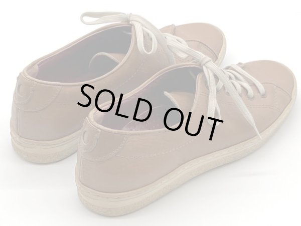 画像14: OLD FERRAGAMO(オールドフェラガモ) キャメルレザーレースアップスニーカー 4 1/2C (14)