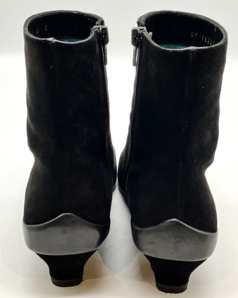 画像10: OLD FERRAGAMO(オールドフェラガモ) ブラックスエードガンチーニ刺繍ショートブーツ 6C (10)