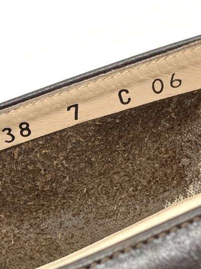 画像2: OLD FERRAGAMO(オールドフェラガモ)ダークブラウンレザーヴァラリボンパンプス 7C