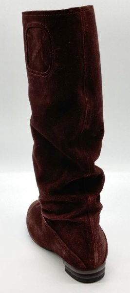 画像5: OLD FERRAGAMO(オールドフェラガモ)  ボルドーブラウンスエードロングブーツ 6C (5)