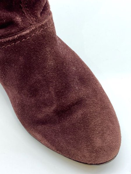 画像8: OLD FERRAGAMO(オールドフェラガモ)  ボルドーブラウンスエードロングブーツ 6C (8)