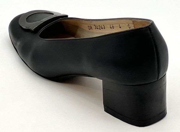 画像5: OLD FERRAGAMO(オールドフェラガモ) ブラックレザー×ガンチーニ金具付きパンプス 4C (5)