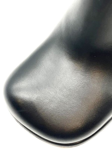 画像7: BOTTEGA VENETA (ボッテガヴェネタ)ブラックレザーボリュームスクエアトゥサイドゴアミドルブーツ35 (7)
