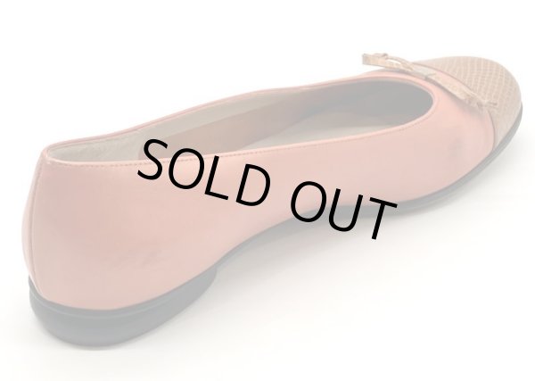 画像6: OLD FERRAGAMO(オールドフェラガモ)メタリックオレンジリボン付きフラットシューズ 8C (6)