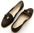 画像18: OLD FERRAGAMO(オールドフェラガモ) ダークブラウンミニヴァラリボン付きスリッポンローファー 6C (18)